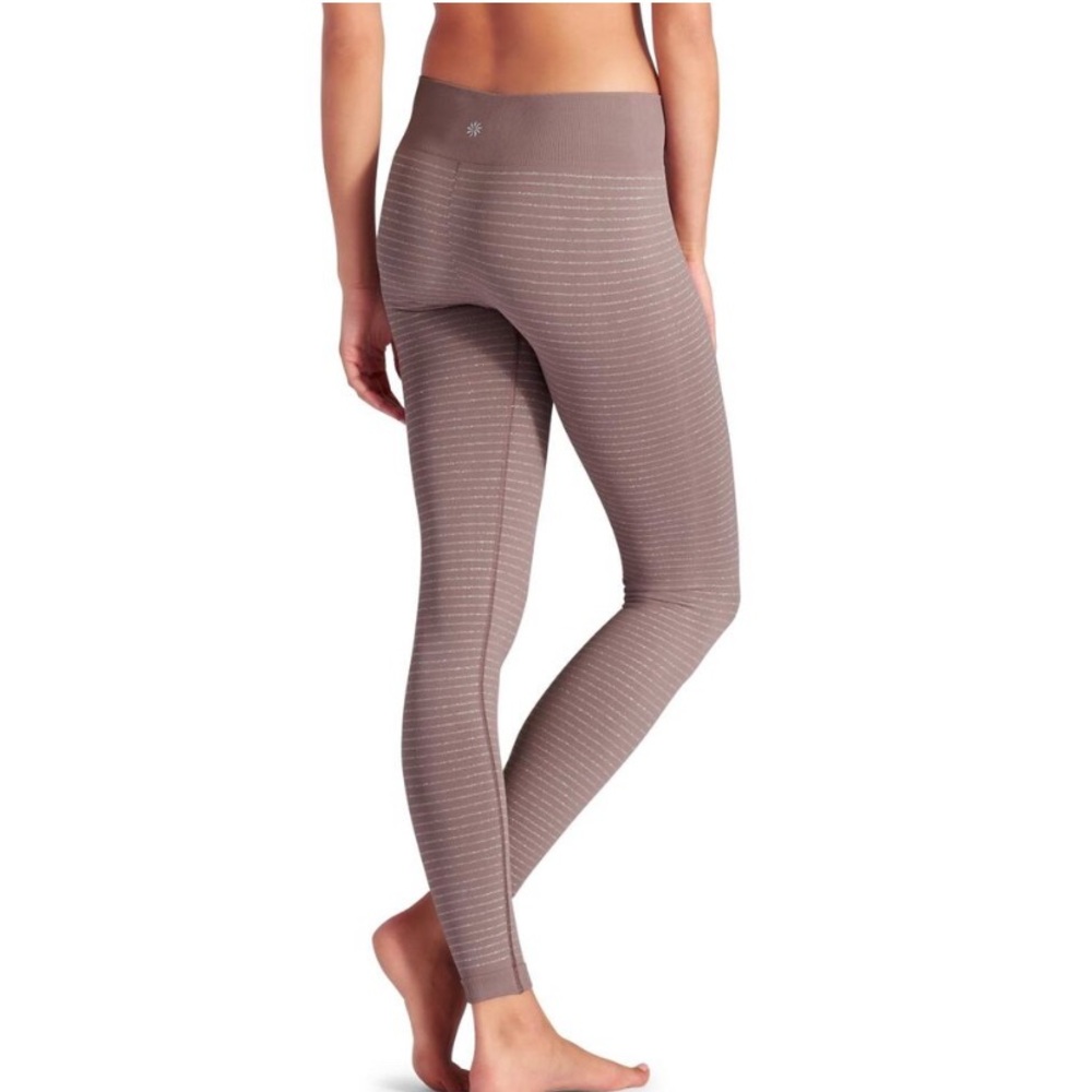 Athleta Shimmer Stripe Seamless Tights/Leggings - Picture 2 of 14